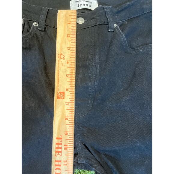 Reformation Women’s Serena High Skinny Crop Jeans Black Stretch Size 28 - Picture 7 of 10